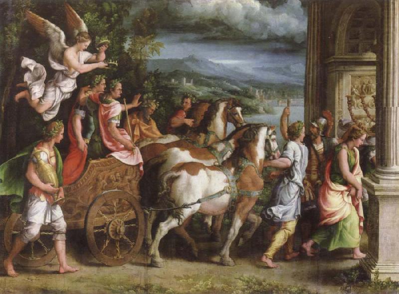 triumph of titus and vespasia, Giulio Romano